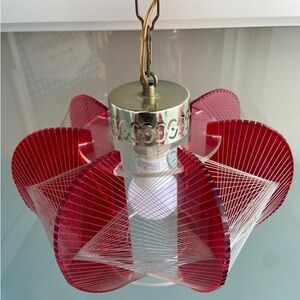 Accents | Vintage Light Fixture Hanging Red Acrylic String Atomic Paul ...